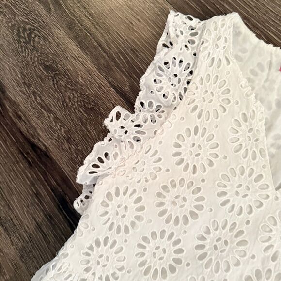 Lilly Pulitzer Jerilynn Flutter Sleeve Eyelet Top - Picture 2 of 8